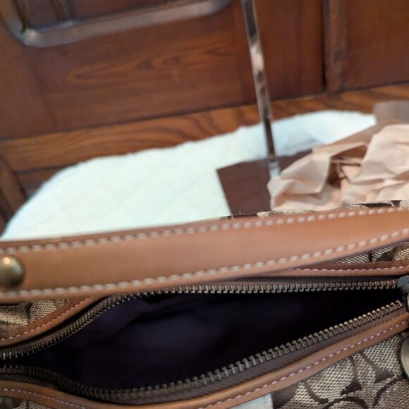 Coach Y2K Mini Bag Brown Signature w/ Brown Suede, Brown Leather B06K-40002 - Picture 11 of 11